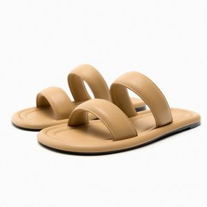 Flat slide sandals